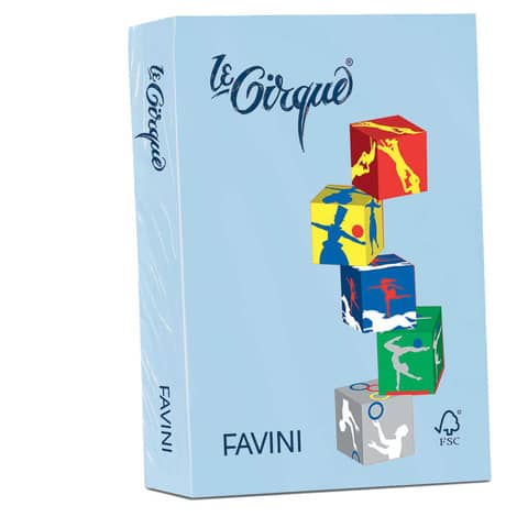 Carta colorata FAVINI LE CIRQUE per tutte le tecnologie di stampa 80 g/m² A4 azzurro 106  500 fogli - A717504